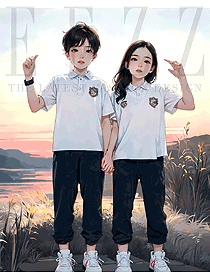 校園小學(xué)生短袖夏季運動會畢業(yè)照服裝定制圖