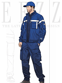 防靜電勞保服造船海員工作服定制款設(shè)計(jì)圖