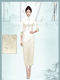 星級酒店中國風迎賓印花款女長袖定制款制服