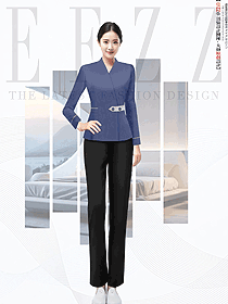 賓館酒店客房女客房服務員偏緊長款制服定制套裝