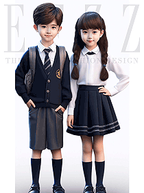 幼兒園園服春秋季校服小學(xué)生毛衣開衫款款式圖