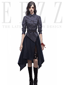 影視學(xué)院派聯(lián)名原創(chuàng)襯衫女收腰上衣服務(wù)生制服定制圖