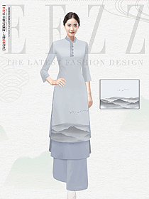 復古中國民族風女裝改良漢服手繪設計圖