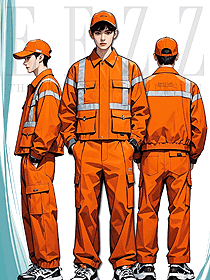 橙色反光條救援隊服應急救援服水域救援服