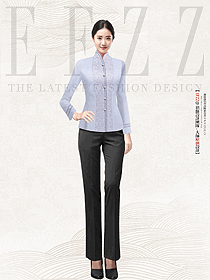 女春秋款禮儀形象崗中式前廳門童制服設(shè)計(jì)圖