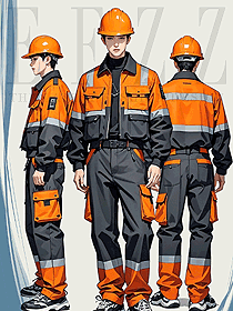 秋冬保暖勞保服熒光橘加厚3M反光工作服定制方案