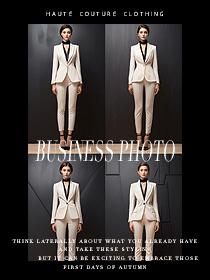 職業(yè)裝氣質(zhì)白色西服套裝-工作服形象排版圖