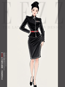 職業(yè)裝套裝女案場酒店前臺經(jīng)理珠寶店黑色立領(lǐng)服裝