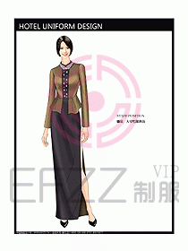 酒店中餐咨客制服設計圖590
