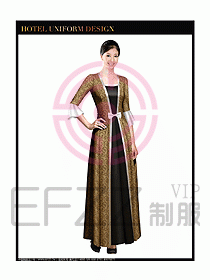 酒店中餐咨客制服設計圖598