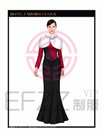 酒店中餐咨客制服設計圖597