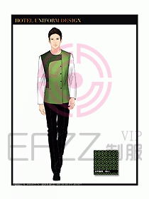 桑拿水療咨客迎賓制服設計298