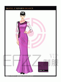 桑拿水療咨客迎賓制服設(shè)計305