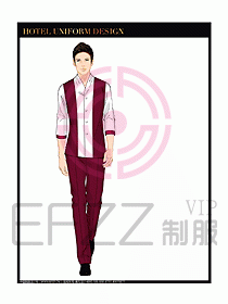 桑拿spa按摩技師制服設計808