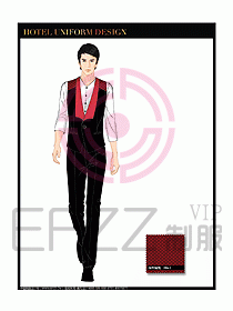 酒店西餐服務員制服設計圖855