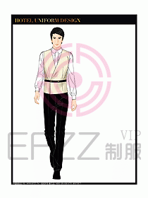 酒店西餐服務(wù)員制服設(shè)計圖853