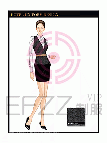 酒店西餐服務員制服設計圖858