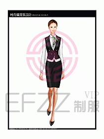 女職業(yè)裝襯衫馬夾設計圖216