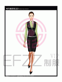 女職業裝襯衫馬夾設計圖246