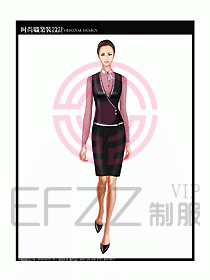 女職業裝襯衫馬夾設計圖248