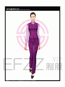 女職業(yè)裝襯衫馬夾設計圖263