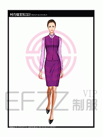 女職業(yè)裝襯衫馬夾設計圖262