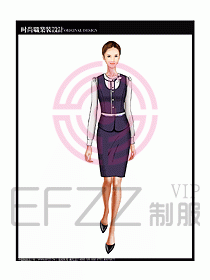 女職業裝襯衫馬夾設計圖281