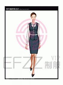 女職業裝襯衫馬夾設計圖280