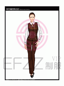 女職業(yè)裝襯衫馬夾設計圖287