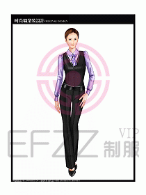 女職業裝襯衫馬夾設計圖284