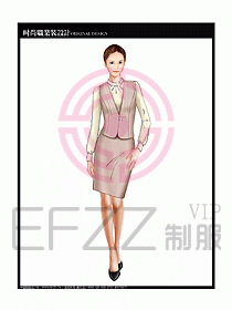 女職業裝襯衫馬夾設計圖289