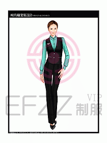 女職業(yè)裝襯衫馬夾設(shè)計圖291