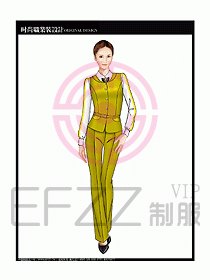 女職業裝襯衫馬夾設計圖294