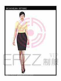 空姐職業(yè)服裝設(shè)計效果圖452