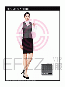 女職業(yè)裝時尚馬夾設(shè)計327