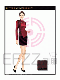 酒店中餐服務員制服設計圖1318