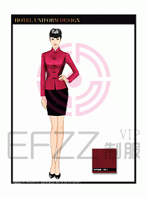 酒店中餐服務員制服設計圖1317