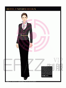 酒店西餐廳咨客制服設計圖365