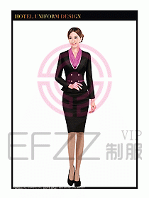 酒店西餐廳咨客制服設計圖373