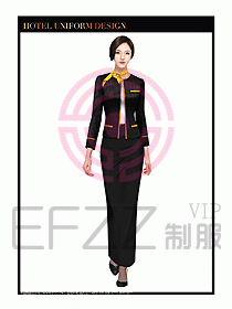 酒店西餐廳咨客制服設計圖384