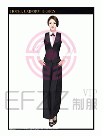 酒店西餐廳咨客制服設計圖381