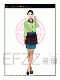 餐飲西餐廳服務員制服設計圖869