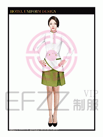 餐飲西餐廳服務員制服設計圖890