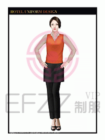 餐飲西餐廳服務(wù)員制服設(shè)計圖906