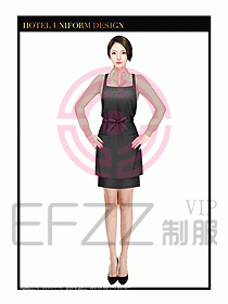餐飲西餐廳服務員制服設計圖908