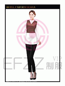 餐飲西餐廳服務員制服設計圖912
