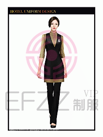 餐飲西餐廳服務員制服設計圖916