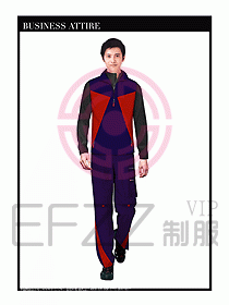 工程服馬夾服裝效果圖052