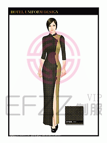 酒店服裝中餐服務員制服1371