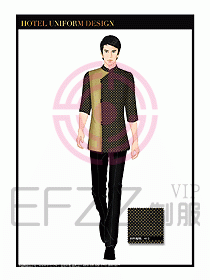 酒店服裝中餐服務員制服1377